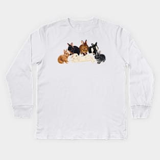 Kaninchen Familie 1 Kids Long Sleeve T-Shirt